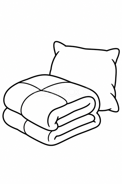 ひざ掛けの塗り絵