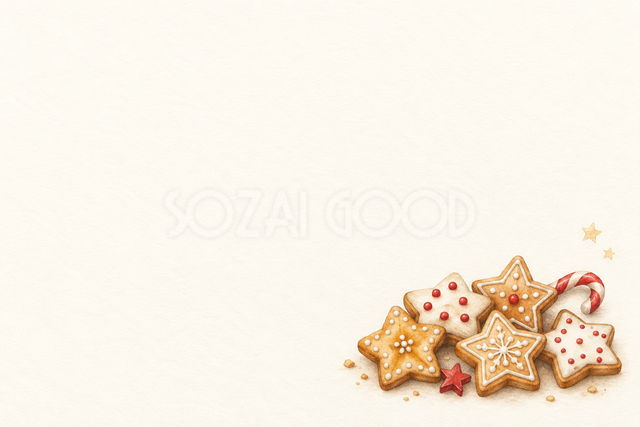 星形のビスケットのクリスマスカード