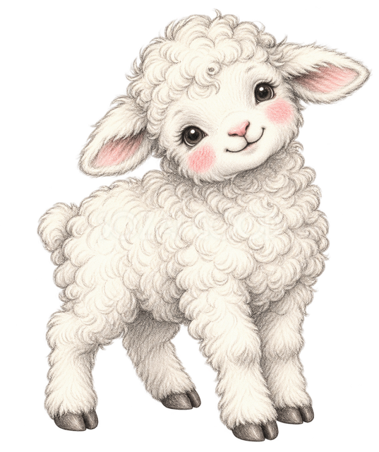 首をかしげる羊