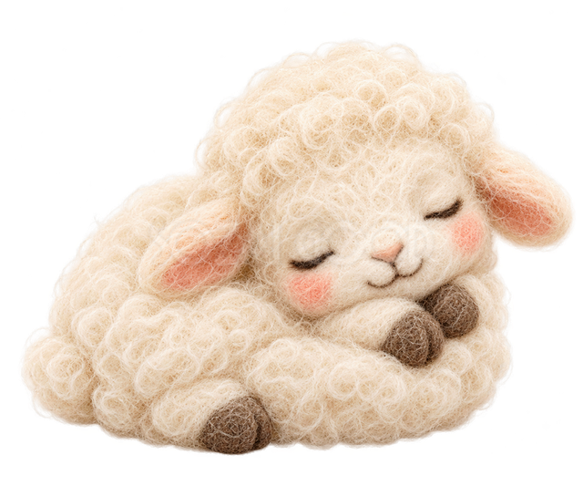 すやすや眠る羊