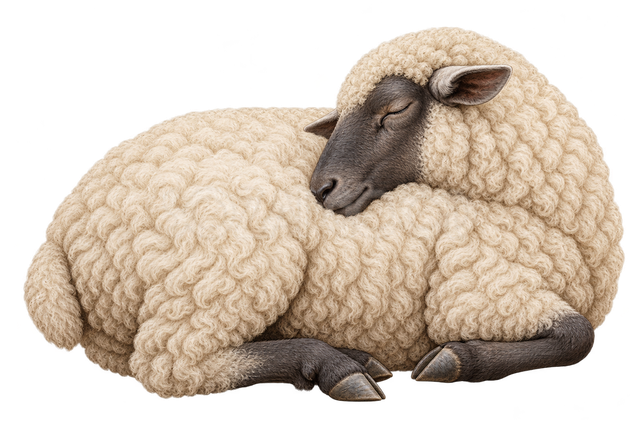 丸まって眠る