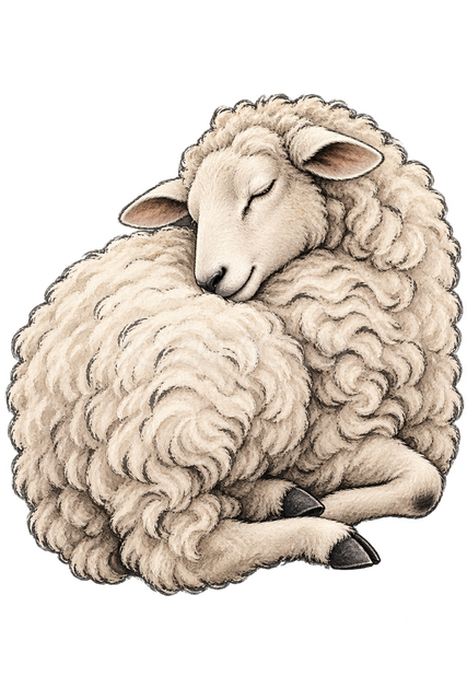 丸まって眠る