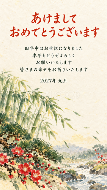竹林を渡る春風