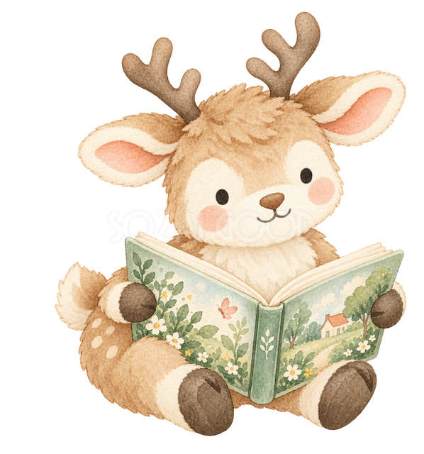 本を読むトナカイ