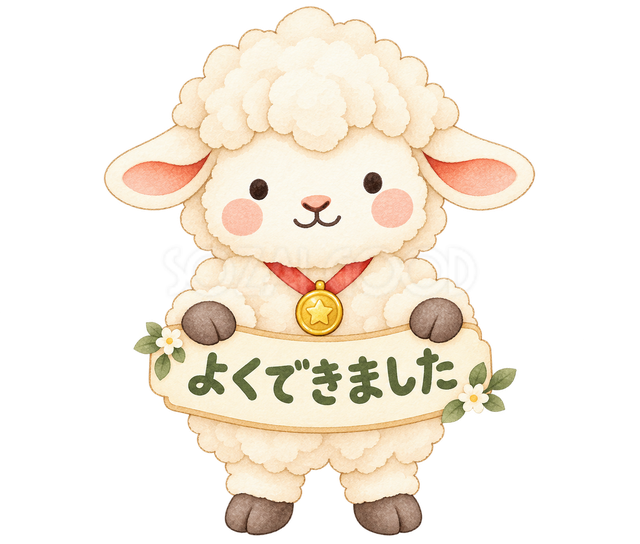 よくできましたの羊