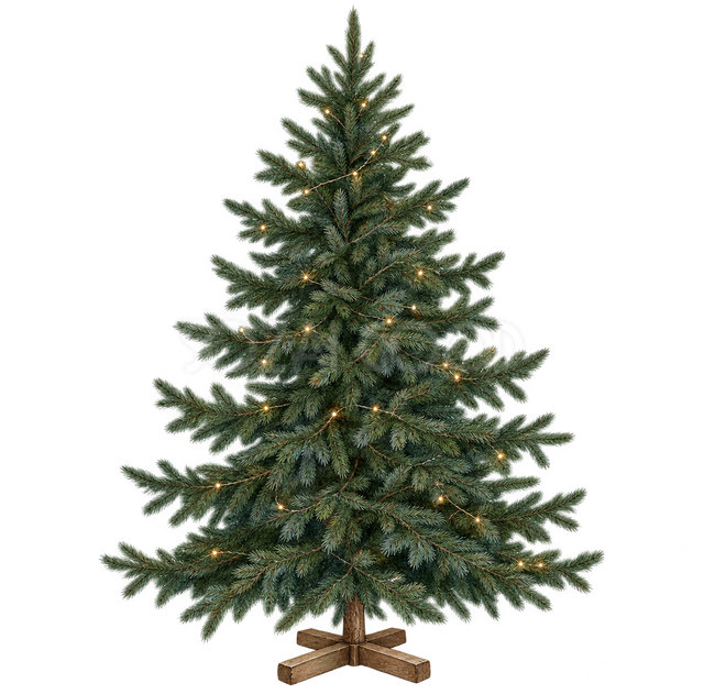 小さな灯りのクリスマスツリー