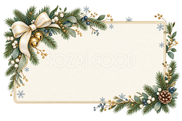 雪の結晶のクリスマスお知らせ枠