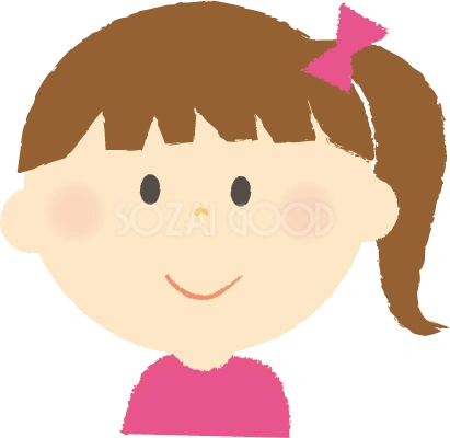 微笑む女の子のイラスト