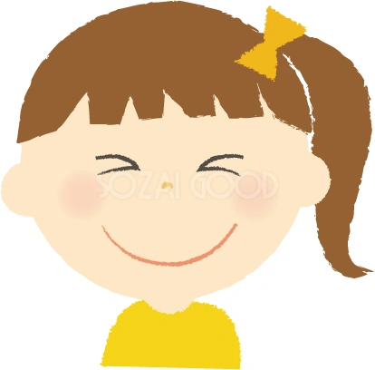 楽しそうに笑う女の子のイラスト