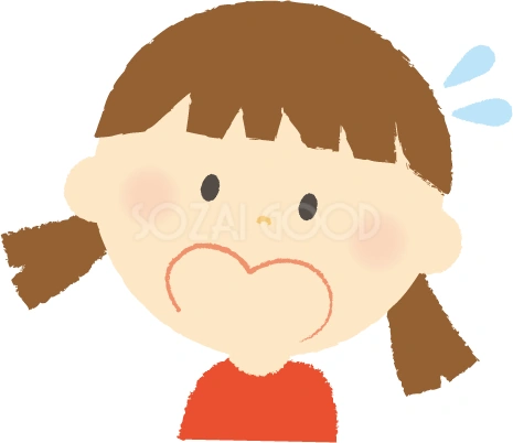 泣き叫ぶ女の子のイラスト