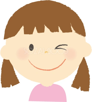 優しく微笑む女の子のイラスト