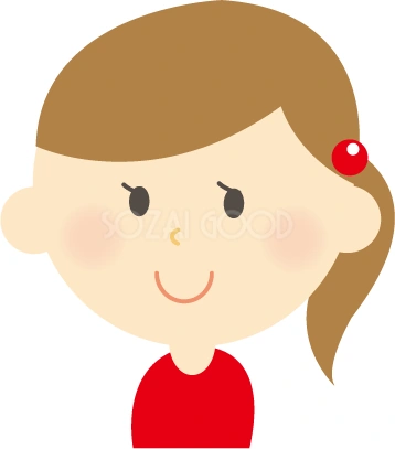 微笑む女性のイラスト