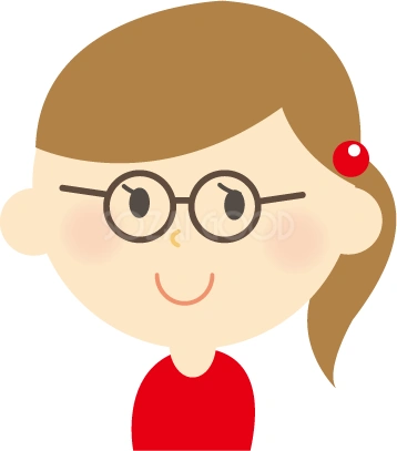 眼鏡をかける女性のイラスト