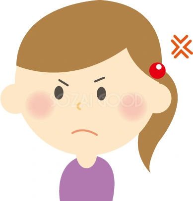 怒る女性のイラスト