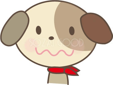 口を震わせる犬のイラスト