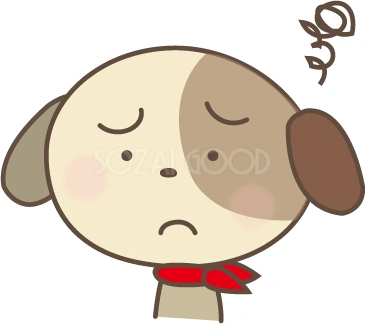 怒る犬のイラスト