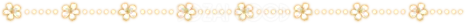 オレンジの花と丸い点をつないだ可愛いライン（背景透過PNG）