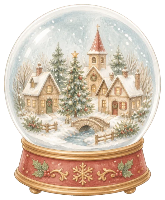 絵本タッチのかわいいクリスマス飾りイラスト20選｜無料素材96229