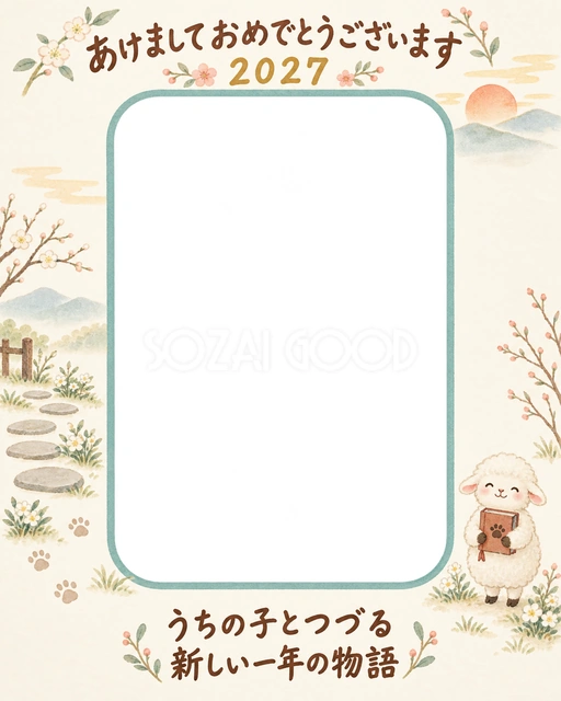 2027年・未年のペット写真年賀状