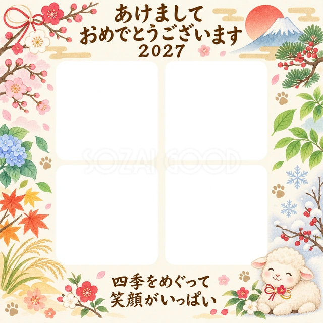 四季の思い出だよりの水彩イラスト