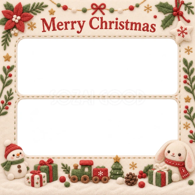ゆきだるまのおもちゃのクリスマスイラスト