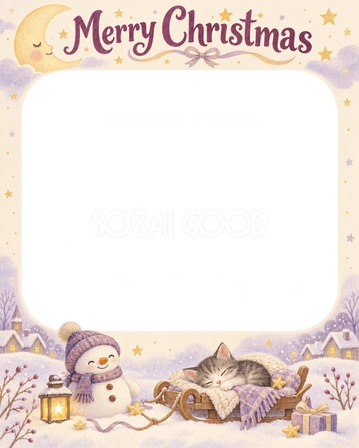 ゆきだるまのおもちゃのクリスマスイラスト