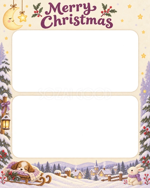 おもちゃのそりのクリスマスイラスト