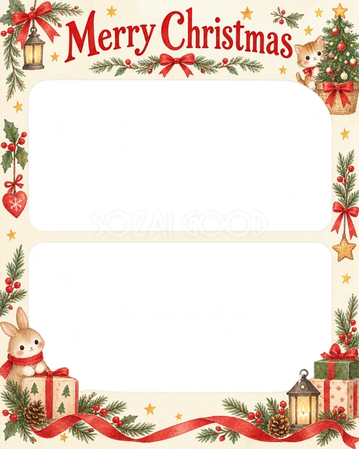 小さなクリスマスツリーのクリスマスイラスト