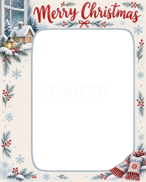 雪の家のクリスマスイラスト