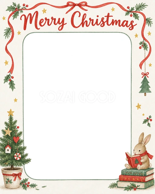 小さなクリスマスツリーのクリスマスイラスト