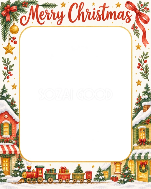 木のおもちゃのクリスマスイラスト