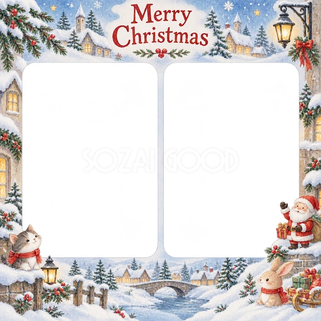 雪の家のクリスマスイラスト