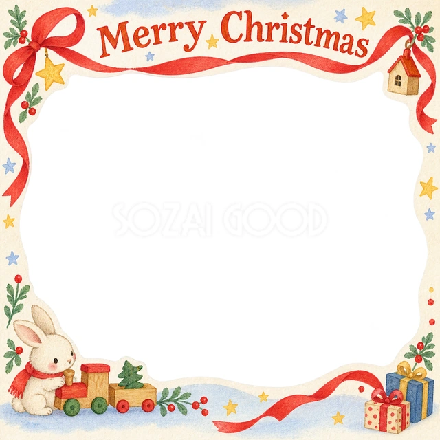 木のおもちゃのクリスマスイラスト