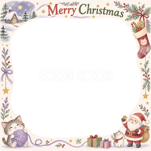 おやつのくつしたのクリスマスイラスト