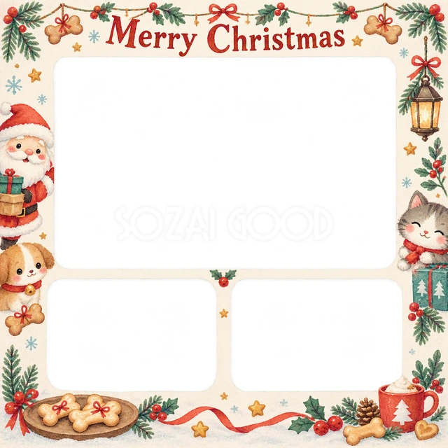 骨形クッキーのクリスマスイラスト