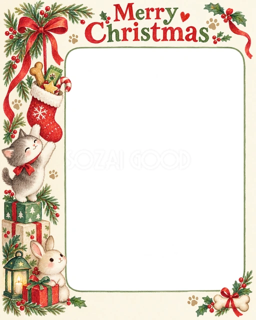 おやつのくつしたのクリスマスイラスト