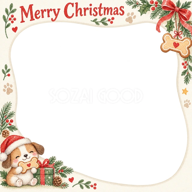 骨形クッキーのクリスマスイラスト