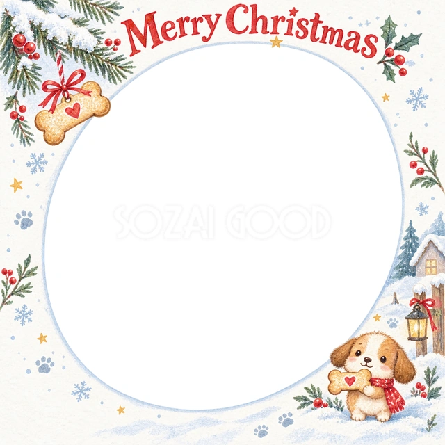 骨形クッキーのクリスマスイラスト