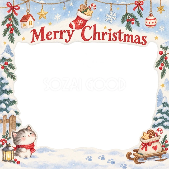 おやつのくつしたのクリスマスイラスト