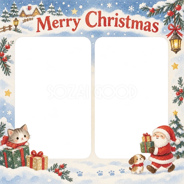 贈り物の箱のクリスマスイラスト