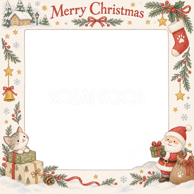 おやつのくつしたのクリスマスイラスト