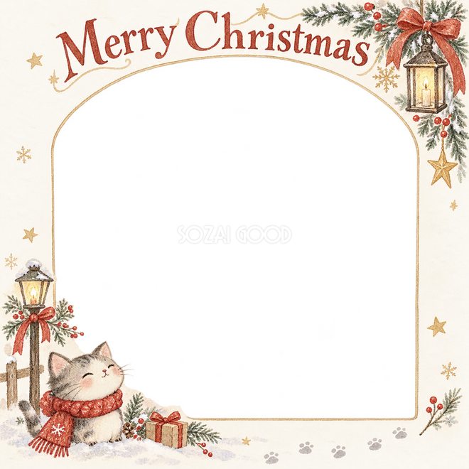 お散歩のマフラーのクリスマス枠