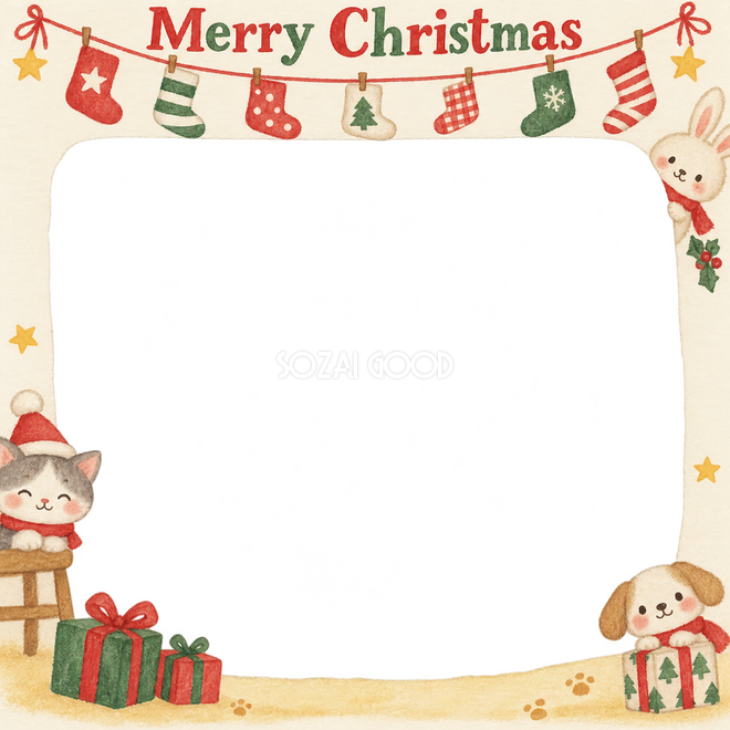くつしたの列のクリスマス枠