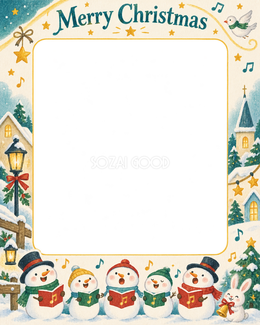 雪だるまの合唱のクリスマス枠 雪だるまの合唱のクリスマス枠