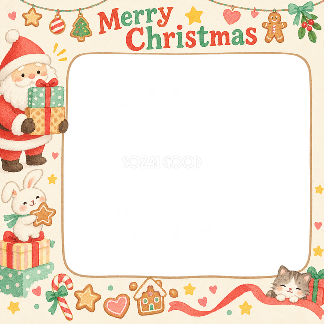 サンタの贈り物のクリスマス枠 サンタの贈り物のクリスマス枠