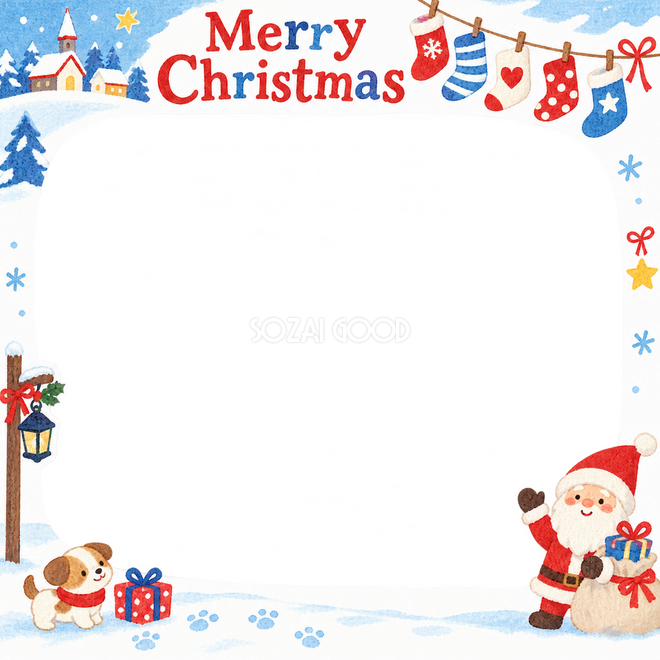 くつしたの列のクリスマス枠