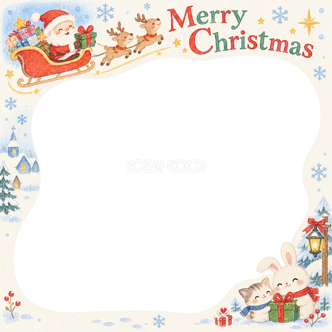 サンタの贈り物のクリスマス枠