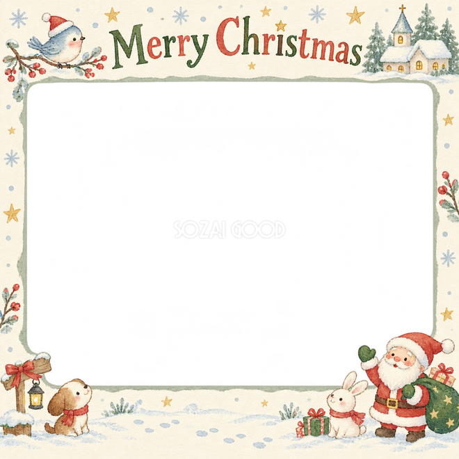 冬の小鳥のクリスマス枠