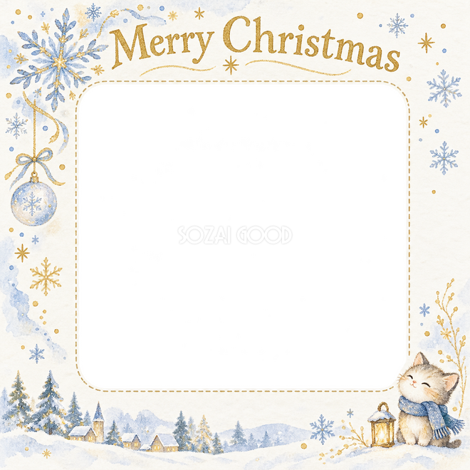 雪の結晶のクリスマス枠