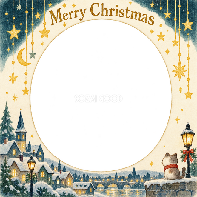 星のカーテンのクリスマス枠 星のカーテンのクリスマス枠